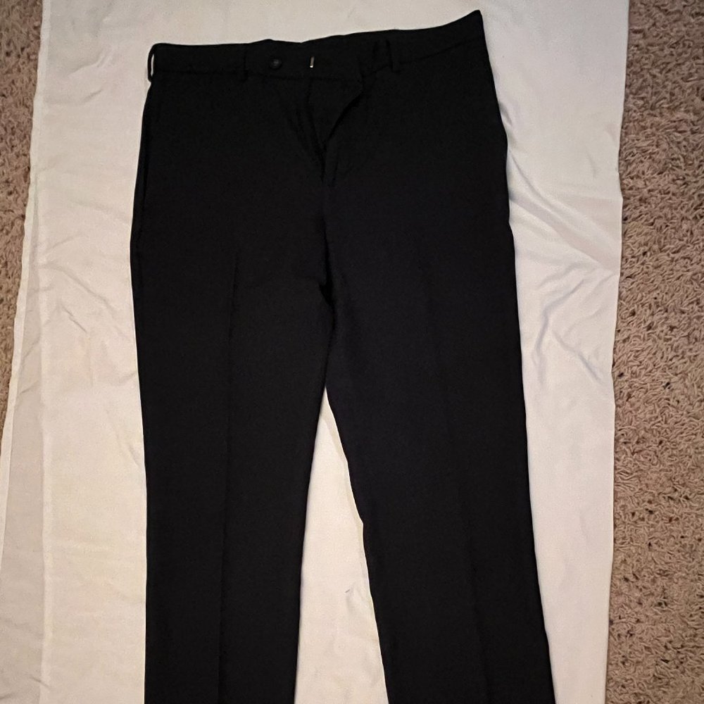 Perry Ellis Portfolio Dark Navy Blue Men's Dress Pants 33x32